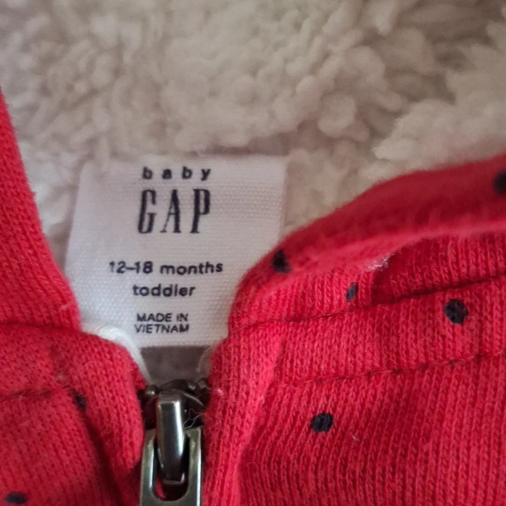 Baby Gap Fleece Lined Hoodie 12/18 months